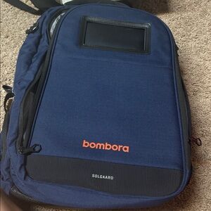 Solgaard Blue Backpack with Orange Logo